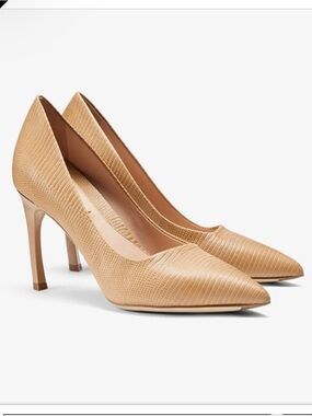 M.M.LaFleur Ginger Pumps - Embossed Lizard in Wheat EU 39.5/US 8.5/9